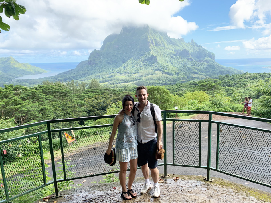 View from Belvedere Lookout in Moorea French Polynesia