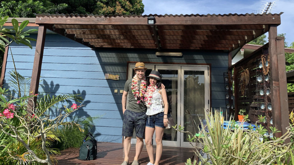 Sunny skies to start our Honeymoon in Tahiti - hot and sticky!