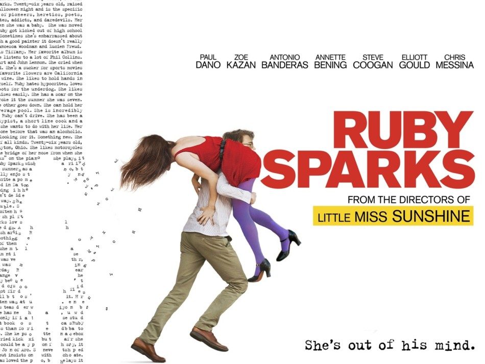 Poster for Ruby Sparks movie featuring Zoe Kazan and Paul Dano