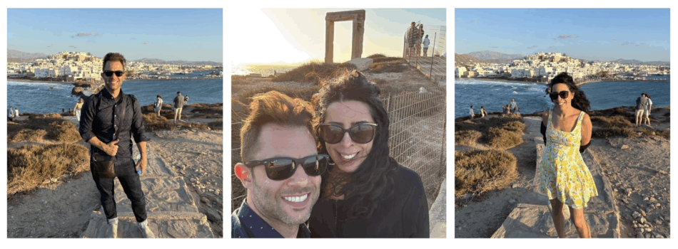 Naxos Town Portara by the water